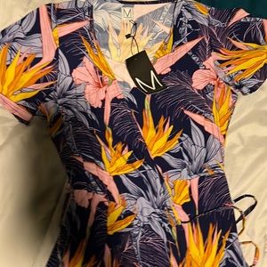 BNWT MakanaxMakana Birds of Paradise Wrap Dress